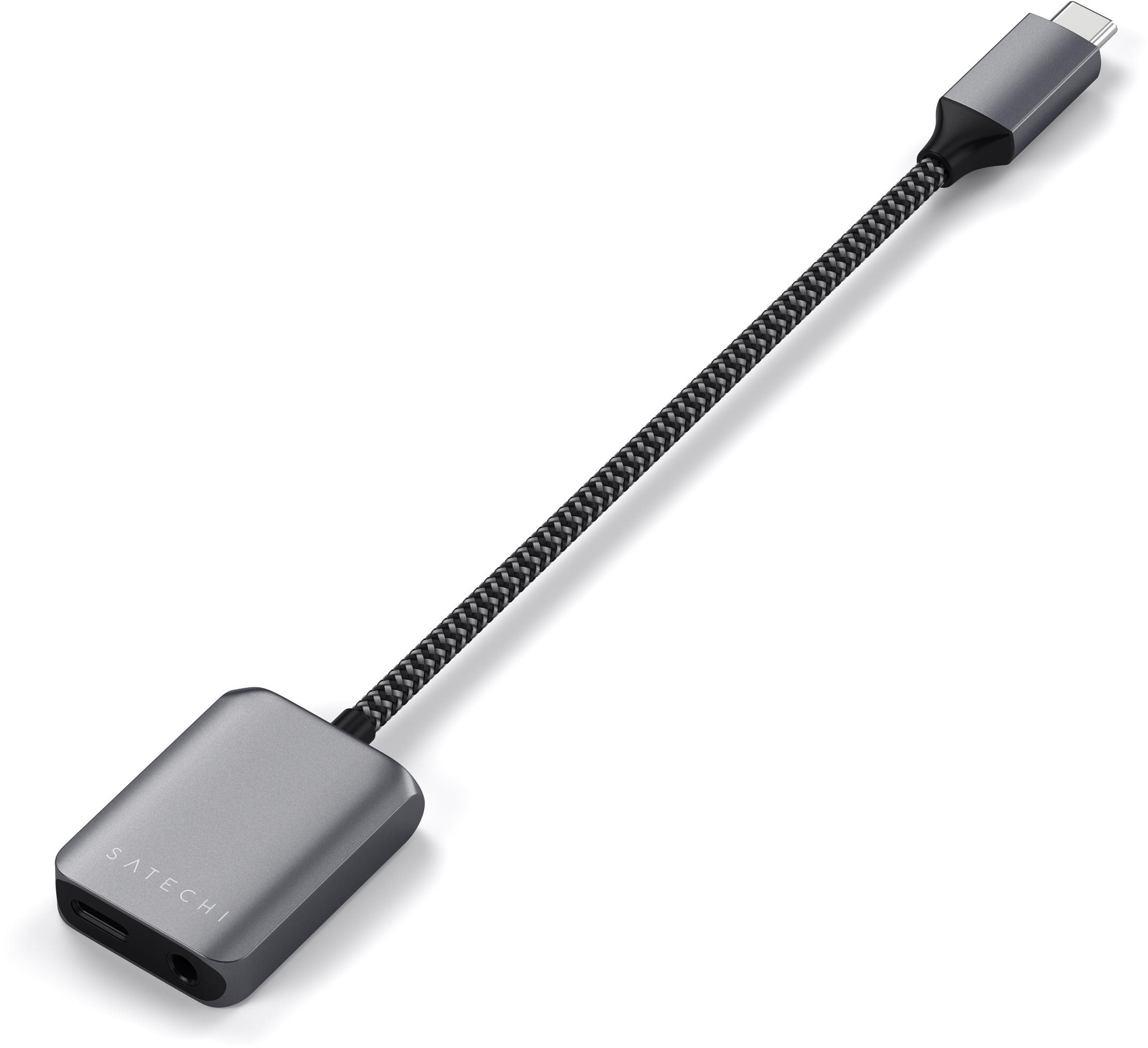 Dockingstation Satechi USB-C to 3.5mm Audio & PD Adapter - Space Grey ...
