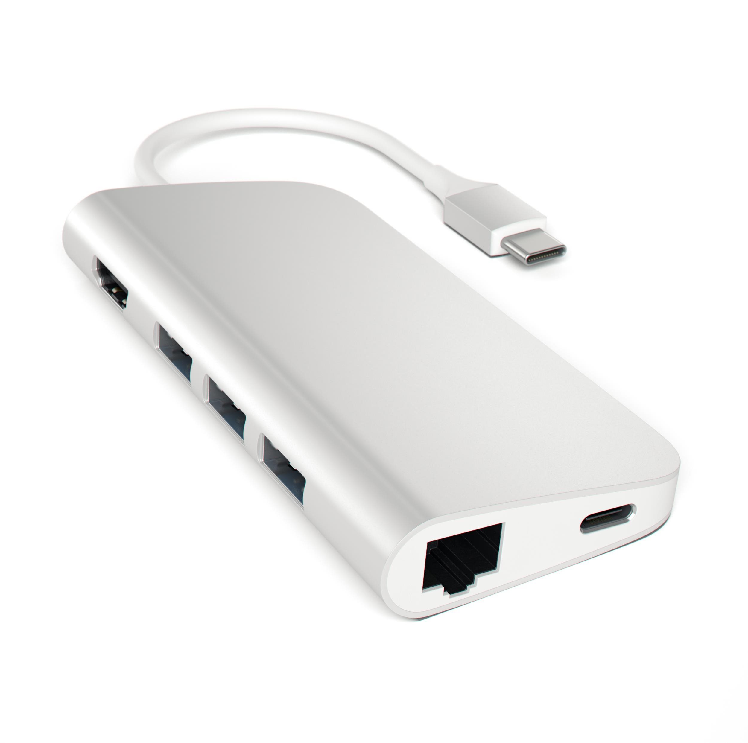 Docking Station Satechi Aluminium Type-C Multi-Port Adapter - Silver ...