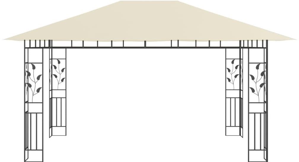 Záhradný altánok Altánok s moskytiérou 4 × 3 × 2,73 m krémový 180 g/m2 Screen