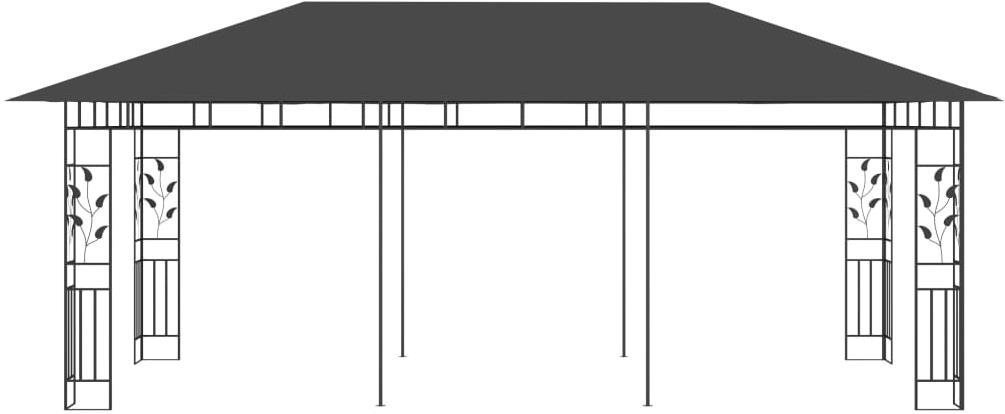 Záhradný altánok Altánok s moskytiérou 6 × 3 × 2,73 m antracitový Screen