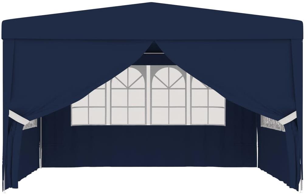 Záhradný altánok Profesionálny párty stan s bočnicami 4 × 4 m modrý 90 g/m2 Screen