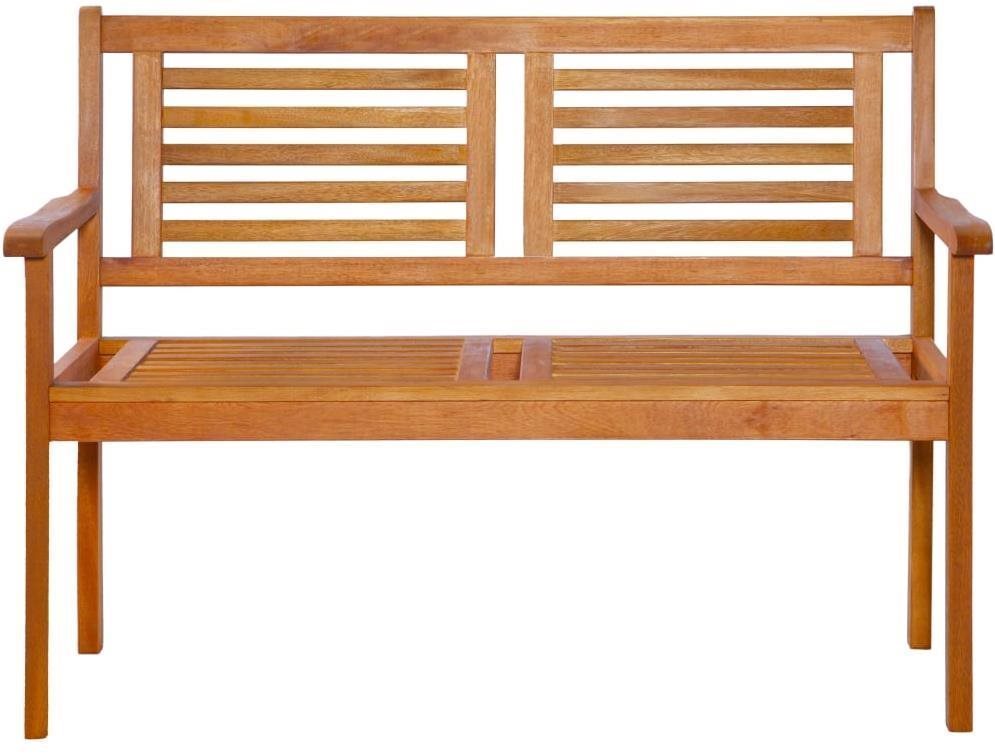 Garden Bench 2-seater Garden Bench 120cm Solid Eucalyptus Screen