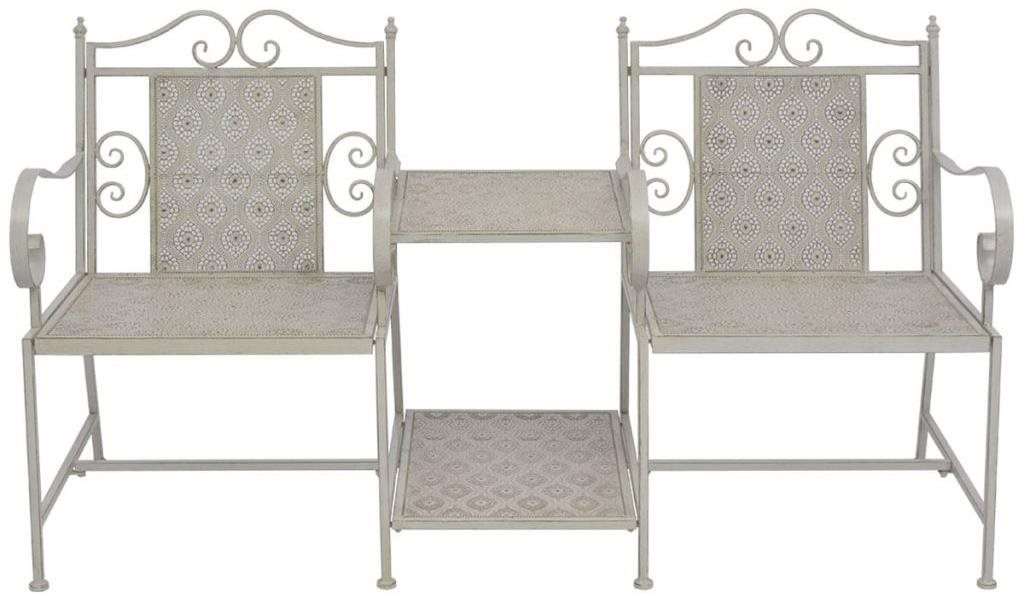 Garden Bench 2-seater Garden Bench 161cm Steel Grey Screen