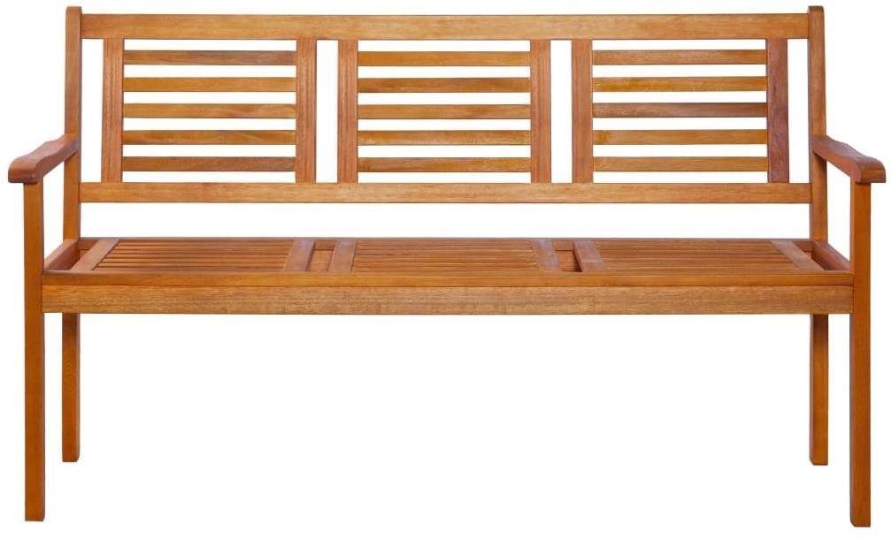 Garden Bench 3-seater Garden Bench 150cm Solid Eucalyptus Screen