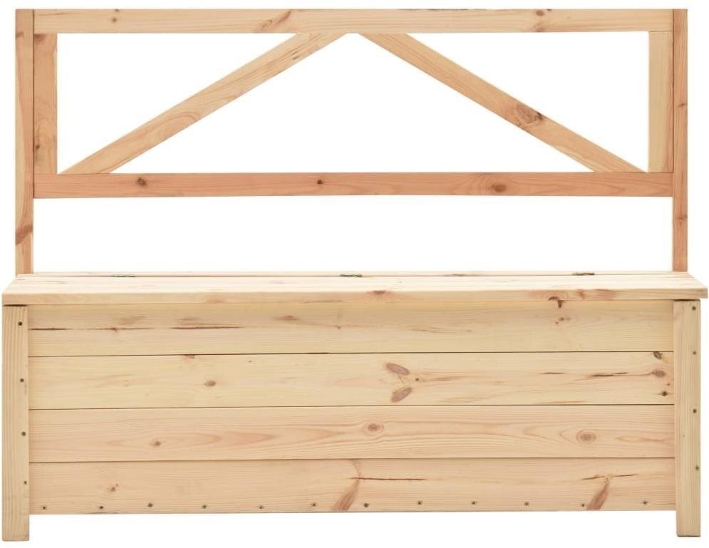 Garden Bench Storage Bench 120cm Solid Pine Wood Screen