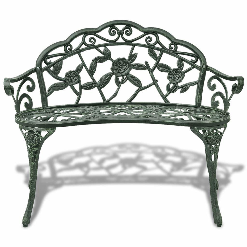 Garden Bench Garden Bench 100cm Cast Aluminium Green Screen