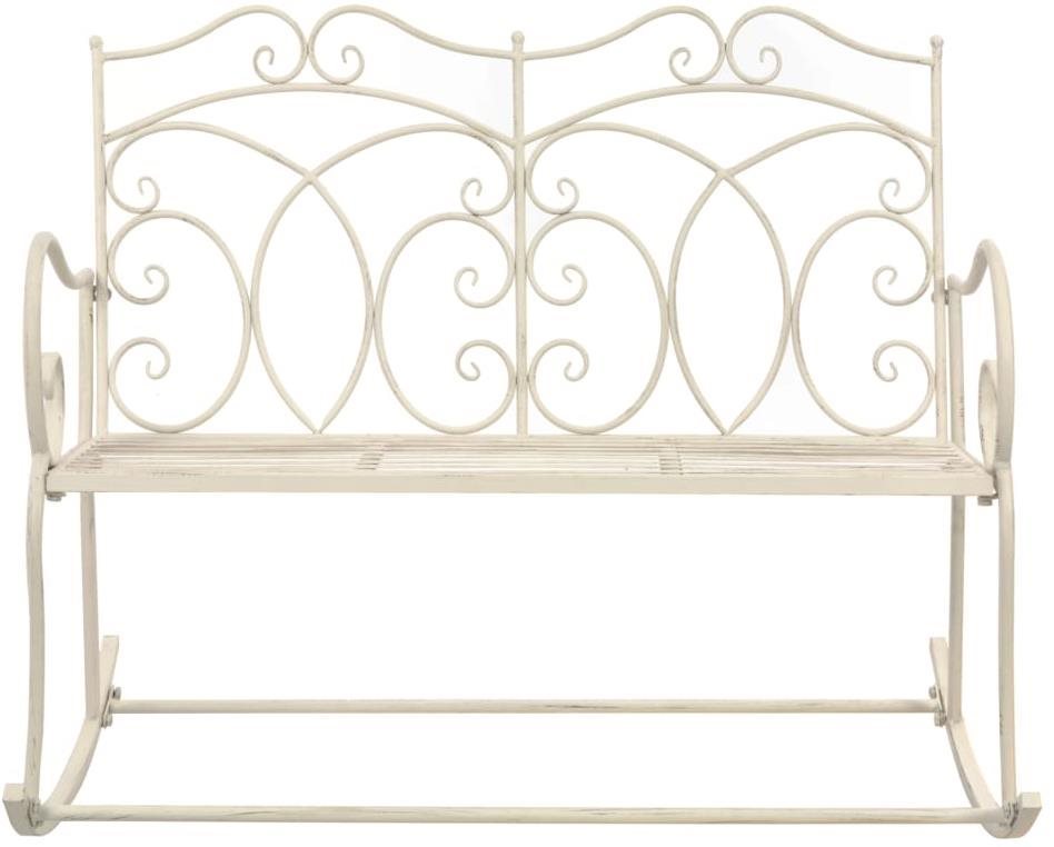 Garden Bench Garden Bench 104cm Iron Antique White Screen