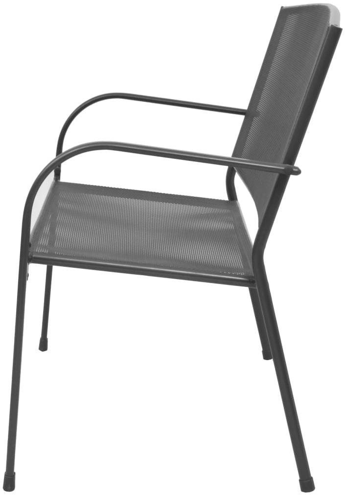 Garden Bench Garden Bench 108cm Steel and Anthracite Mesh Lateral view