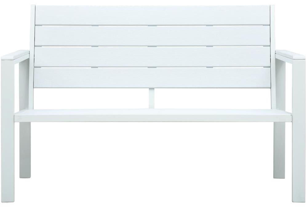 Garden Bench Garden Bench 120cm HDPE White Wooden Look ...