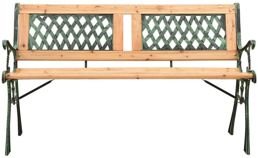 Garden Bench Garden Bench 122cm Cast Iron and Solid Fir Wood Screen