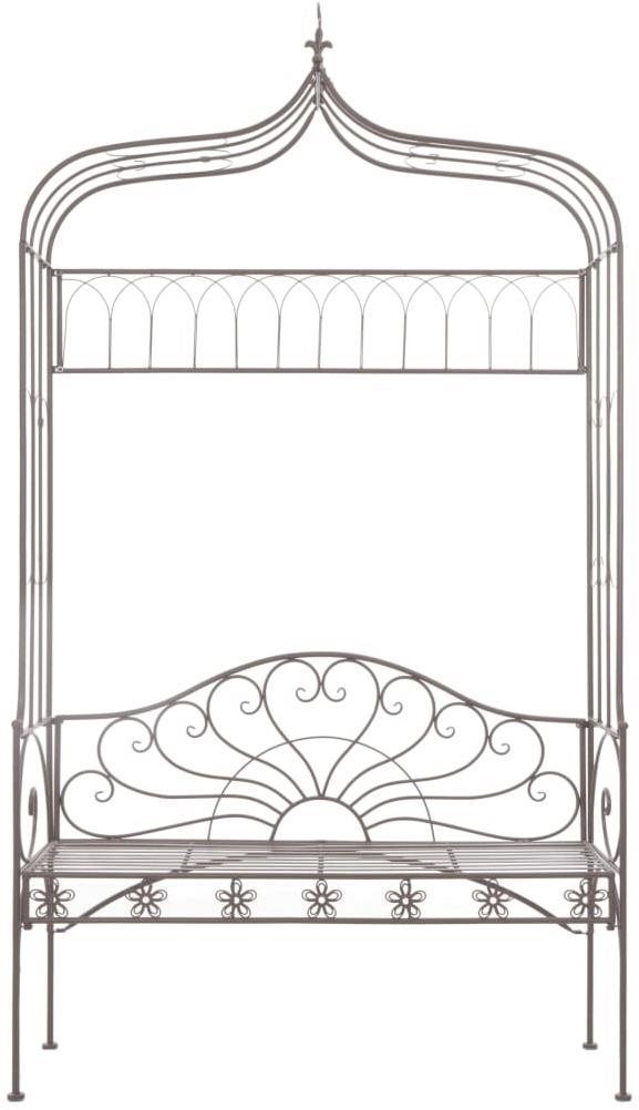 Garden Bench Garden Bench 122cm Iron Antique Brown Screen