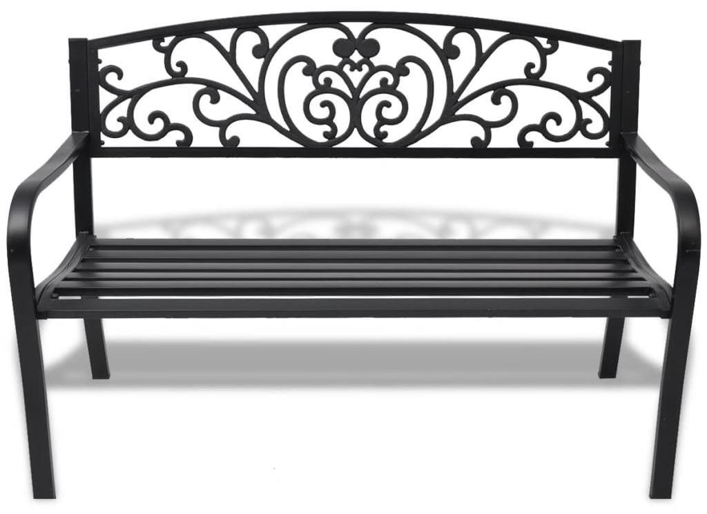 Garden Bench Garden Bench 127cm Cast Aluminium Black Screen