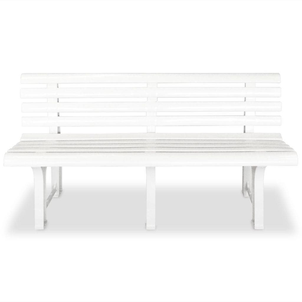 Garden Bench Garden Bench 145.5cm Plastic White Screen