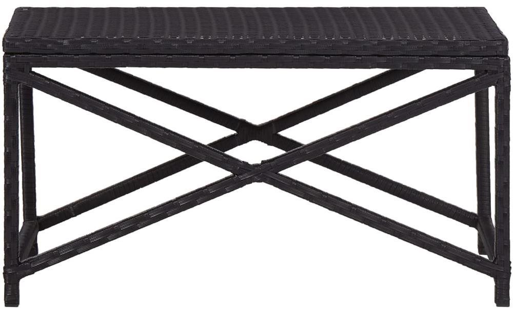 Garden Bench Garden Bench 80cm Polyrattan Black Screen
