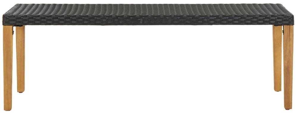 Garden Bench Garden Bench 80cm Polyrattan Black Screen