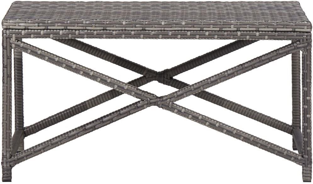 Garden Bench Garden Bench 80cm Polyrattan Grey Screen