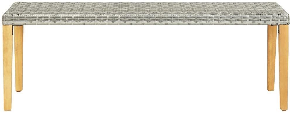 Garden Bench Garden Bench 80cm Polyrattan Grey Screen