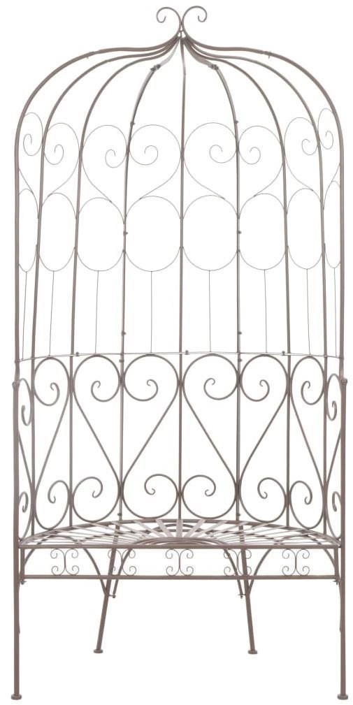 Garden Bench Garden Bench 95cm Iron Antique Brown Screen