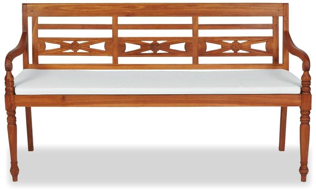 Garden Bench Batavia Garden Bench with 150cm Teak Cushion Screen