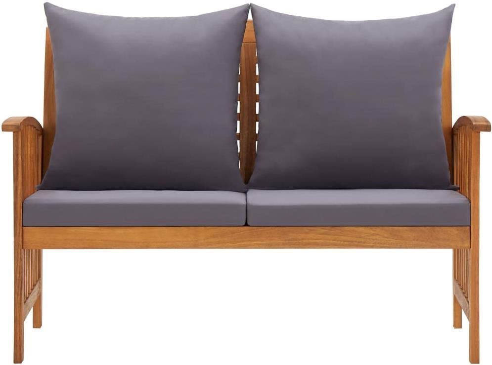 Garden Bench Garden Bench with Cushions 119cm Solid Acacia Wood Screen