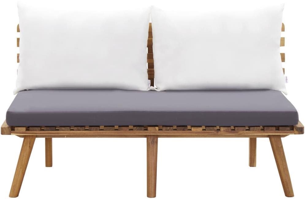 Garden Bench Garden Bench with Cushions 115cm Solid Acacia Wood Screen