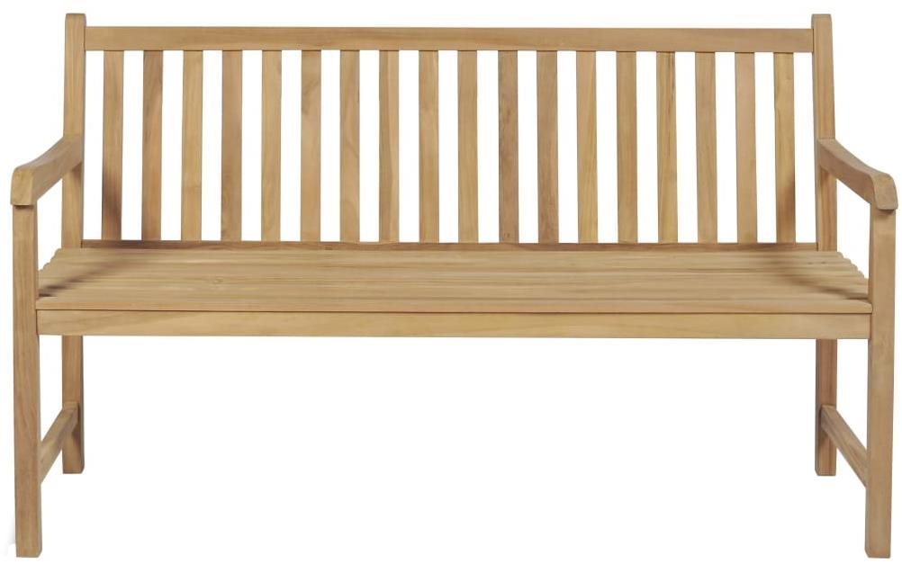 Garden Bench Garden Bench with Royal Blue Cushion 150cm Solid Teak 3062713 Screen