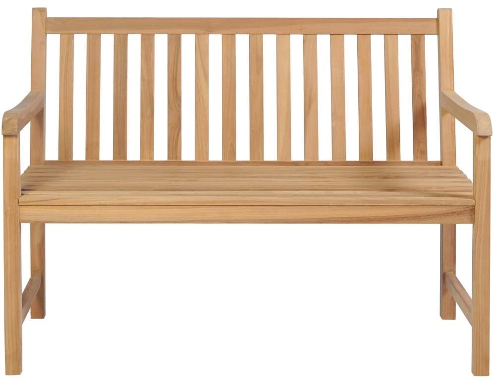 Garden Bench Garden Bench with Grey Cushion 120cm Solid Teak 3062692 Screen
