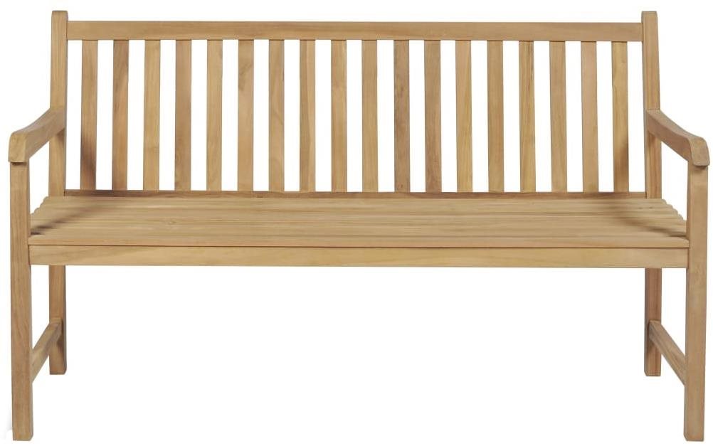 Garden Bench Garden Bench with Green Cushion 150cm Solid Teak 3062708 Screen