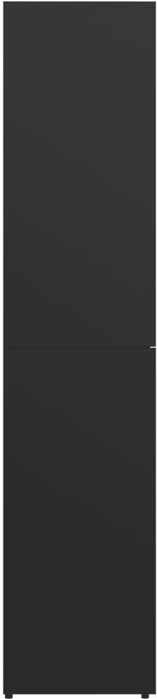 Botník Skrinka čierna, 80 × 39 × 178 cm, drevotrieska 802859 Bočný pohľad