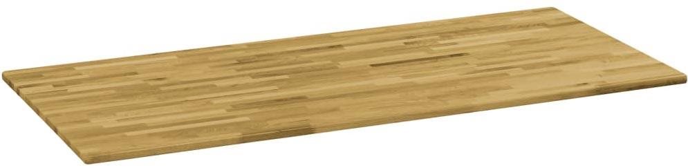 Stolová doska Stolová doska masívne dubové drevo obdĺžniková 23 mm 120 × 60 cm Bočný pohľad