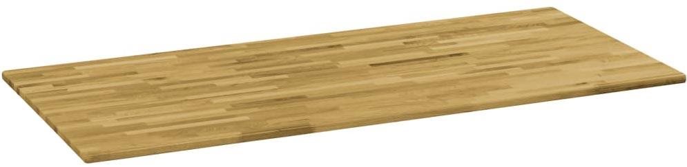 Table Top Rectangular Solid Oak Table Top 23mm 140 × 60cm Lateral view