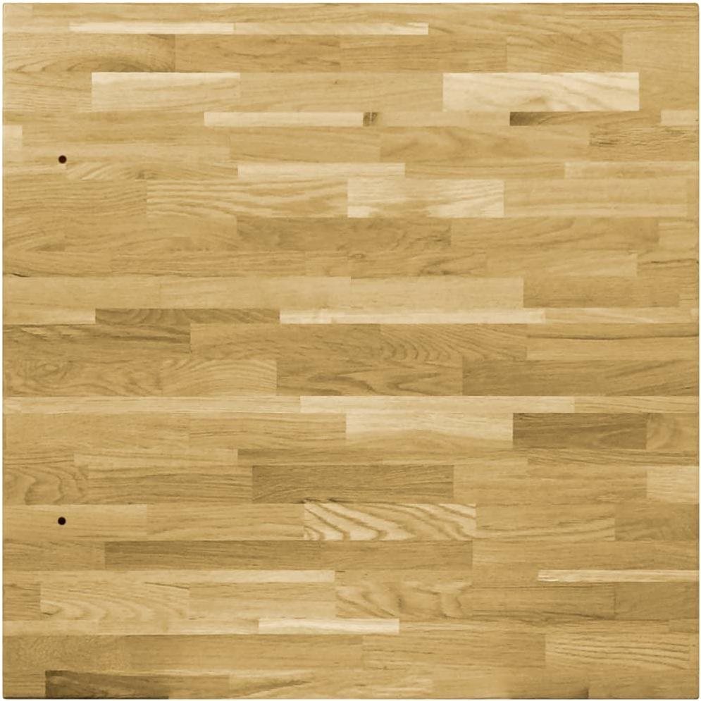 Table Top Square Solid Oak Table Top 44mm 70 × 70cm Screen