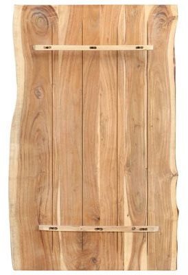 Table Top Solid Acacia Wood Table Top 100 × (50-60) × 3.8cm Bottom side