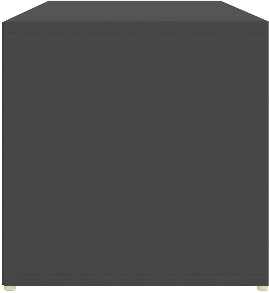 Botník Lavica na topánky sivá, 105 x 35 x 35 cm, drevotrieska Bočný pohľad