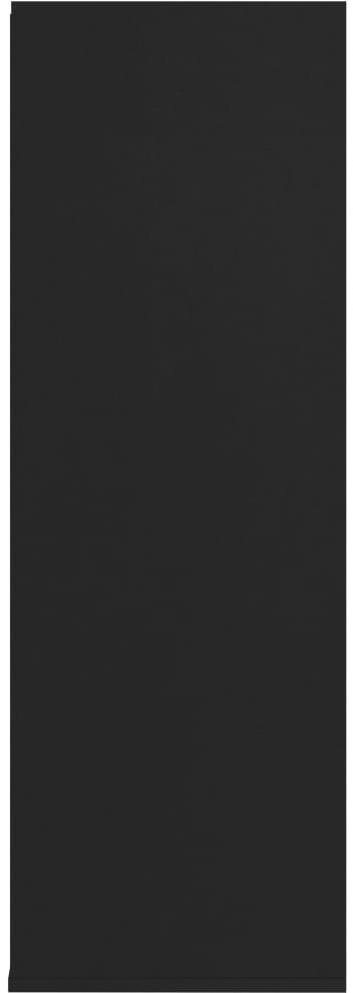 Botník Skrinka na topánky čierna, 54 x 34 x 100 cm, drevotrieska Bočný pohľad