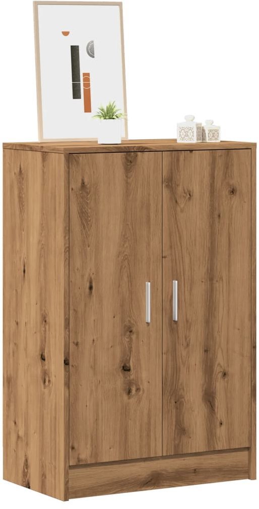 Shoe Rack Shumee Shoe rack 60 × 35 × 92 cm artisan oak ...