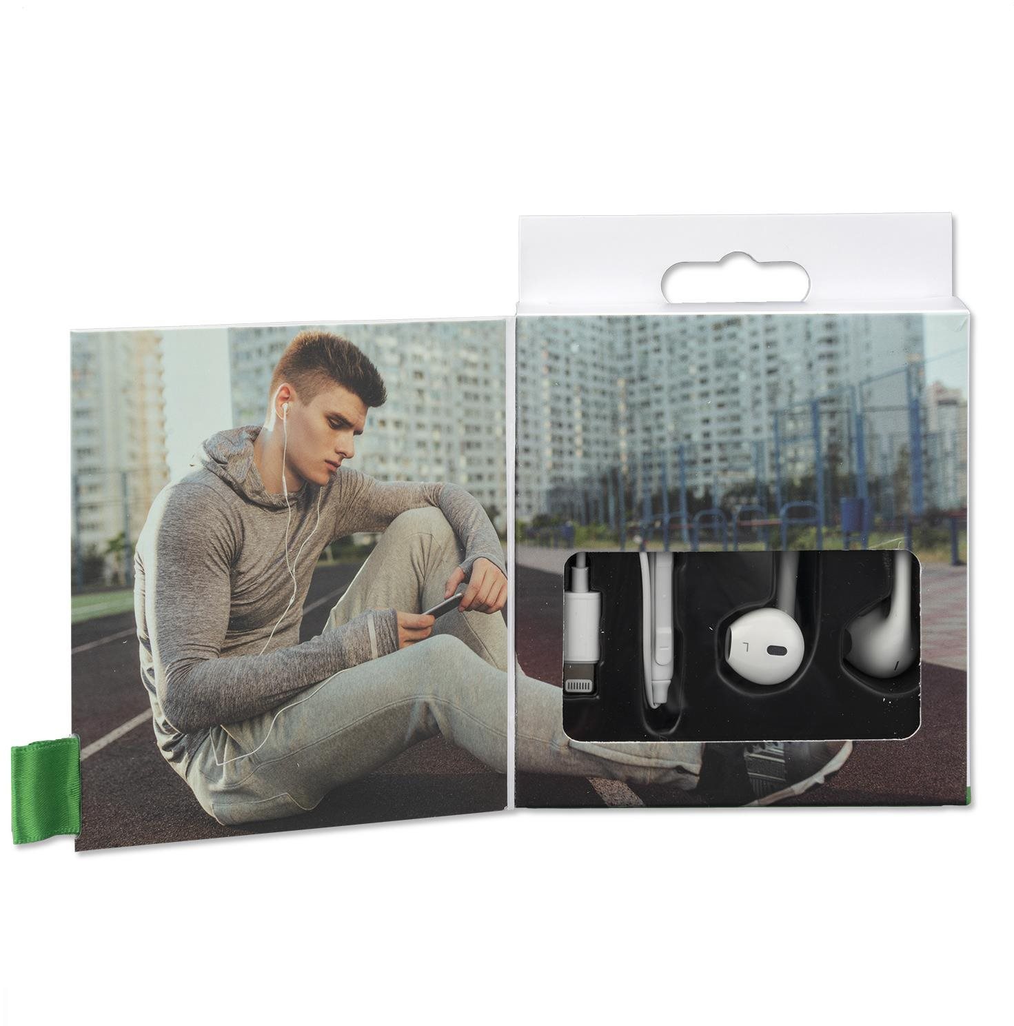 Fej-/fülhallgató 4smarts Active Headphones Melody 2 MFI Lightning white Lifestyle