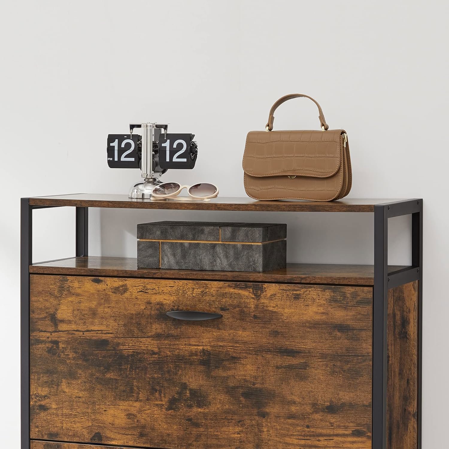 Shoe Rack Songmics Vasagle Ruudo, flip-up, brown ...