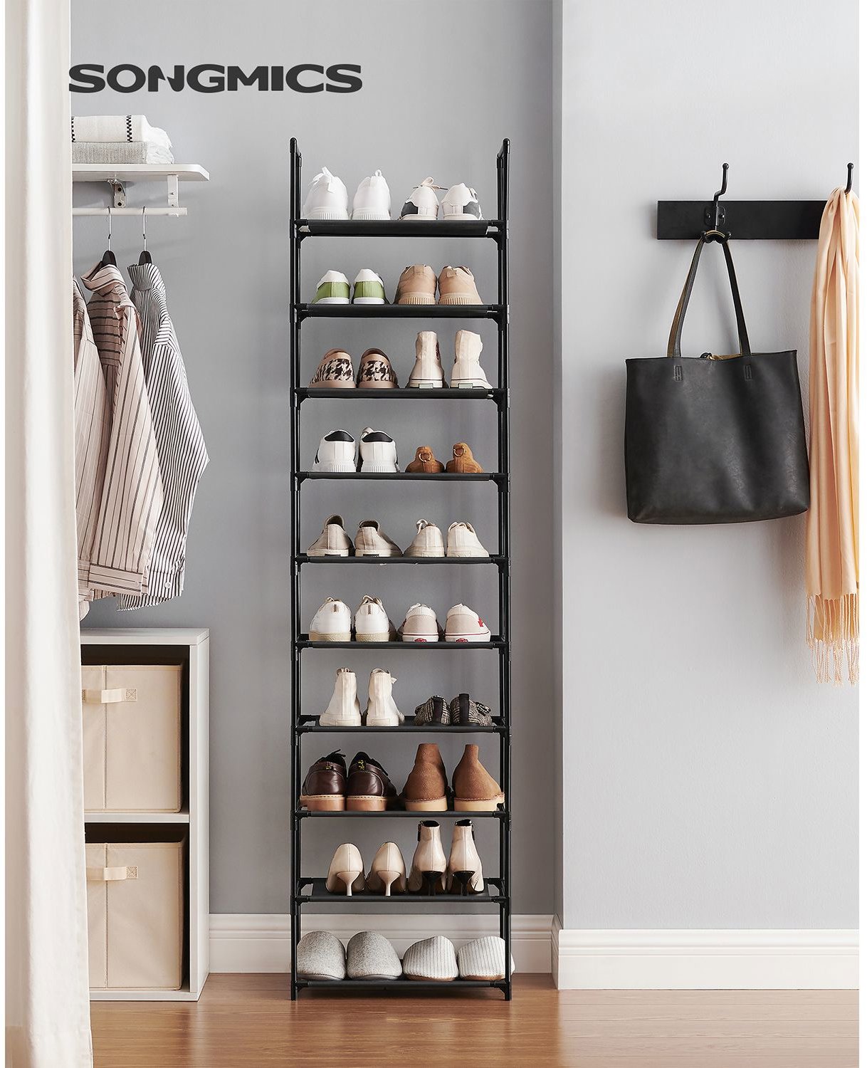 Shoe Rack Songmics Halas Shoe Stand Black ...