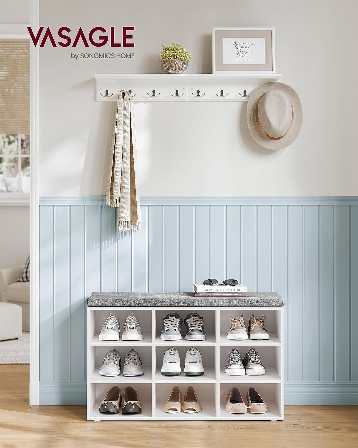 Shoe Rack Songmics Vasagle Endersen Shoe rack 78 cm white ...