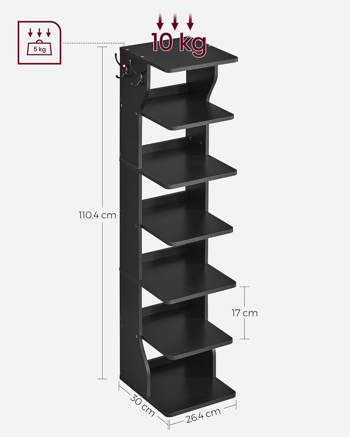 Shoe Rack Songmics Vasagle Zenvi Boot black ...