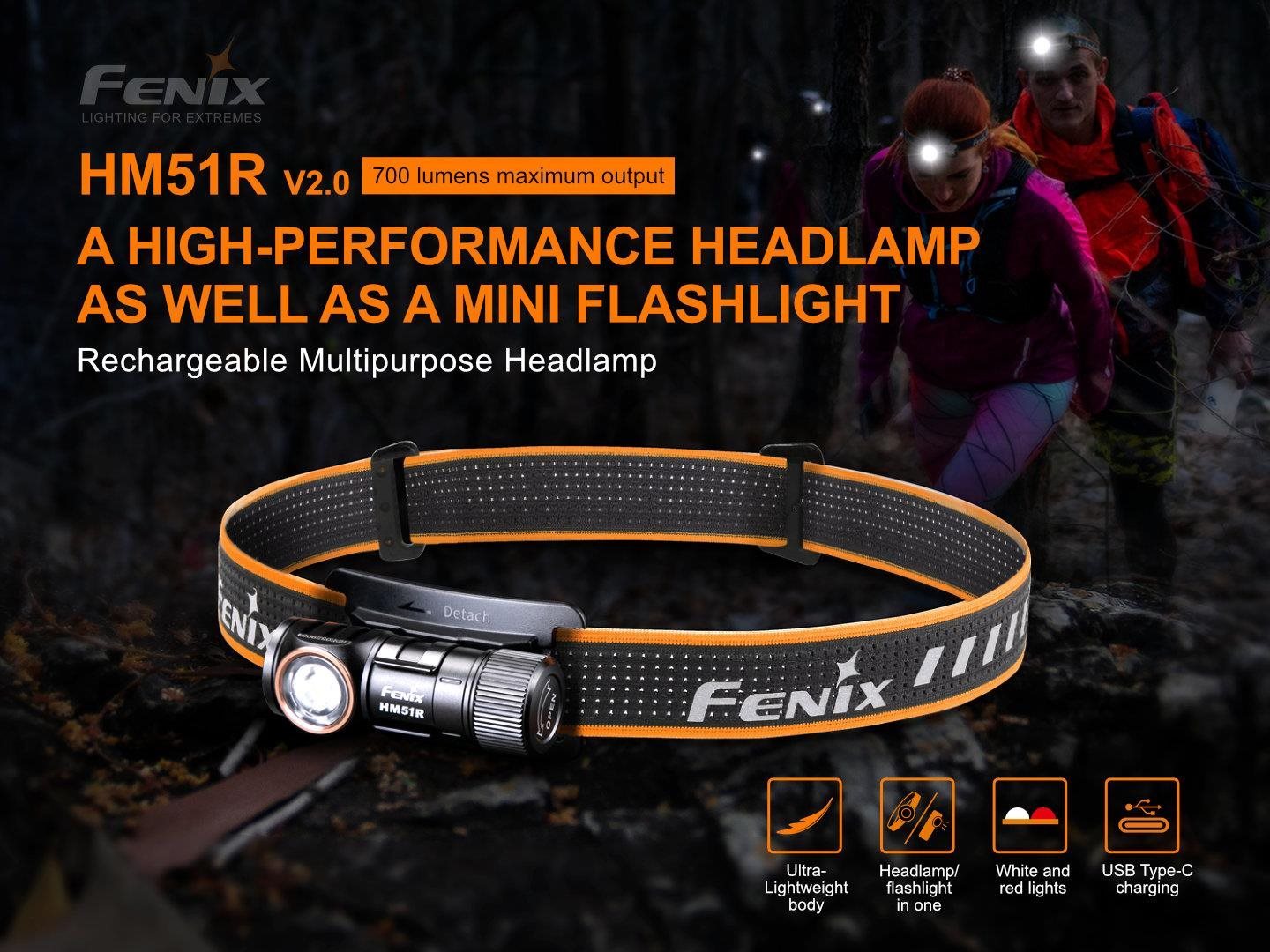 Headlamp Fenix HM51R Ruby V2.0 Lifestyle