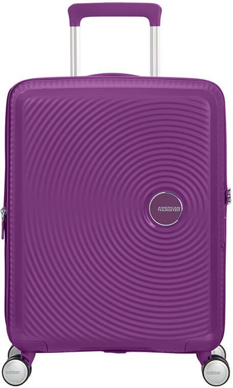 Cestovný kufor American Tourister Soundbox Spinner 55 EXP Purple Orchid Screen