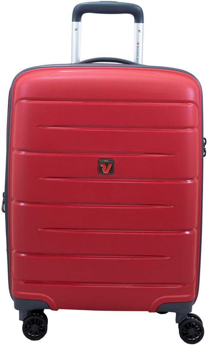 TSA záras bőrönd Roncato Flight DLX 55 EXP, piros Képernyő