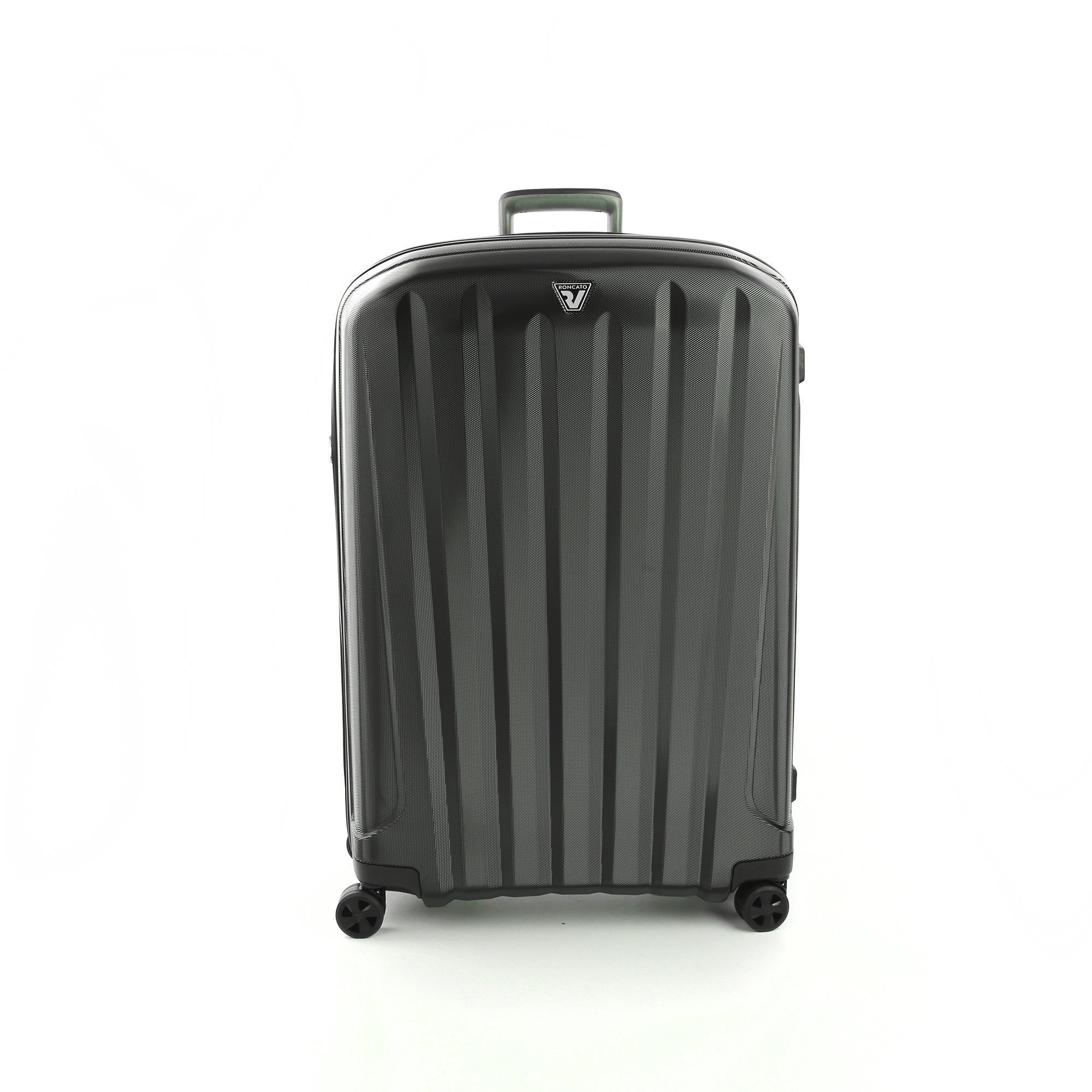 Bőrönd Roncato Unica, 80 cm, 4 kerék, fekete Képernyő