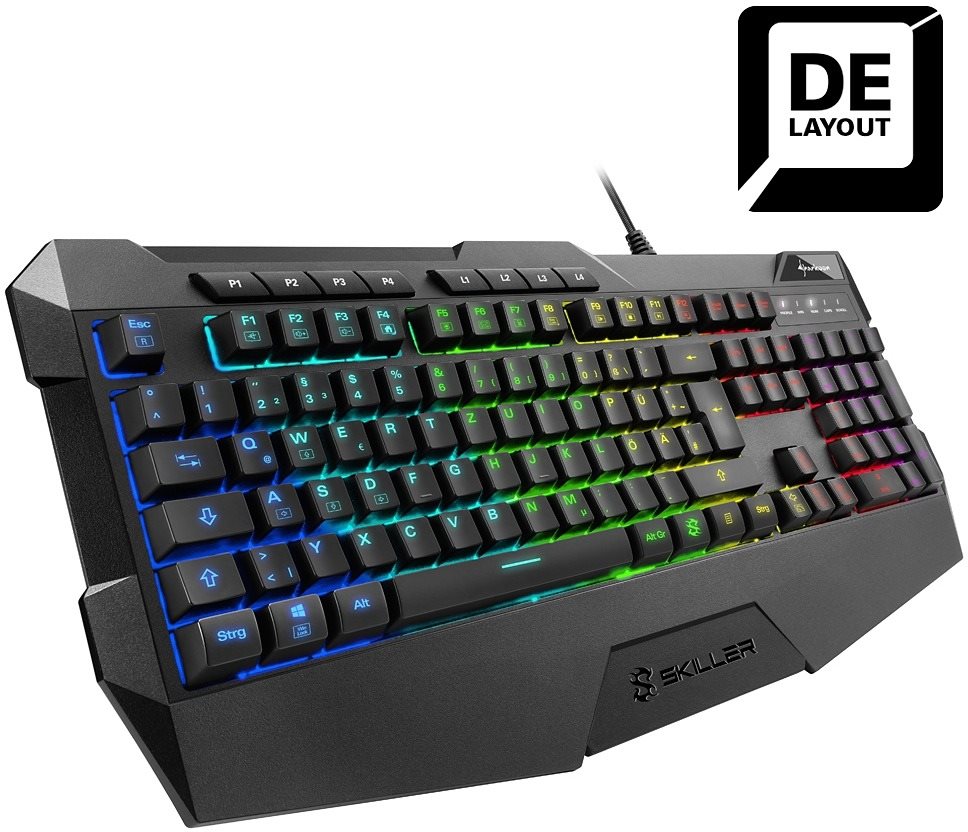 Gaming-Tastatur Sharkon Skiller SGK4 RGB ...