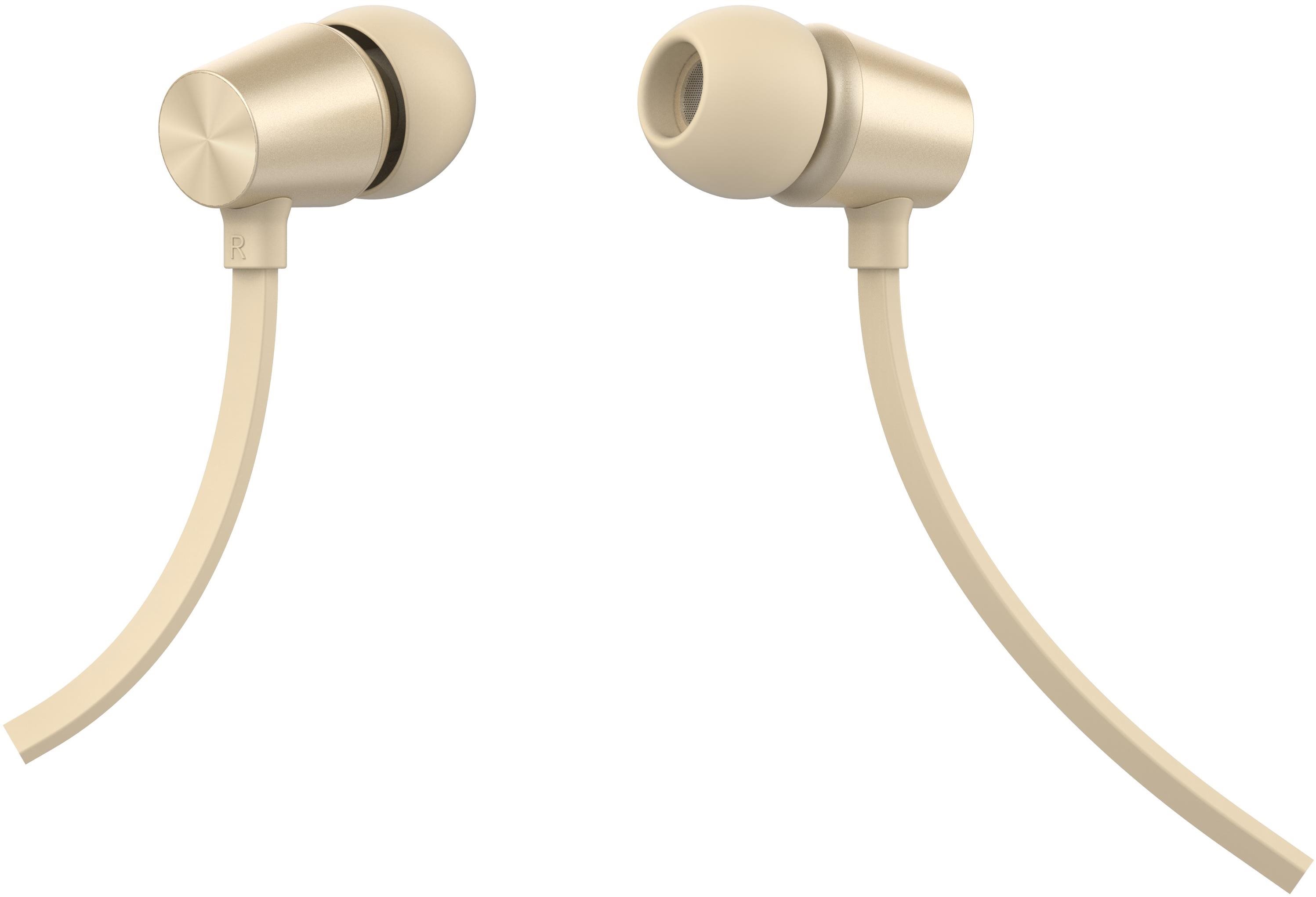 Headphones Swissten Earbuds Dynamic YS500, Gold Lateral view