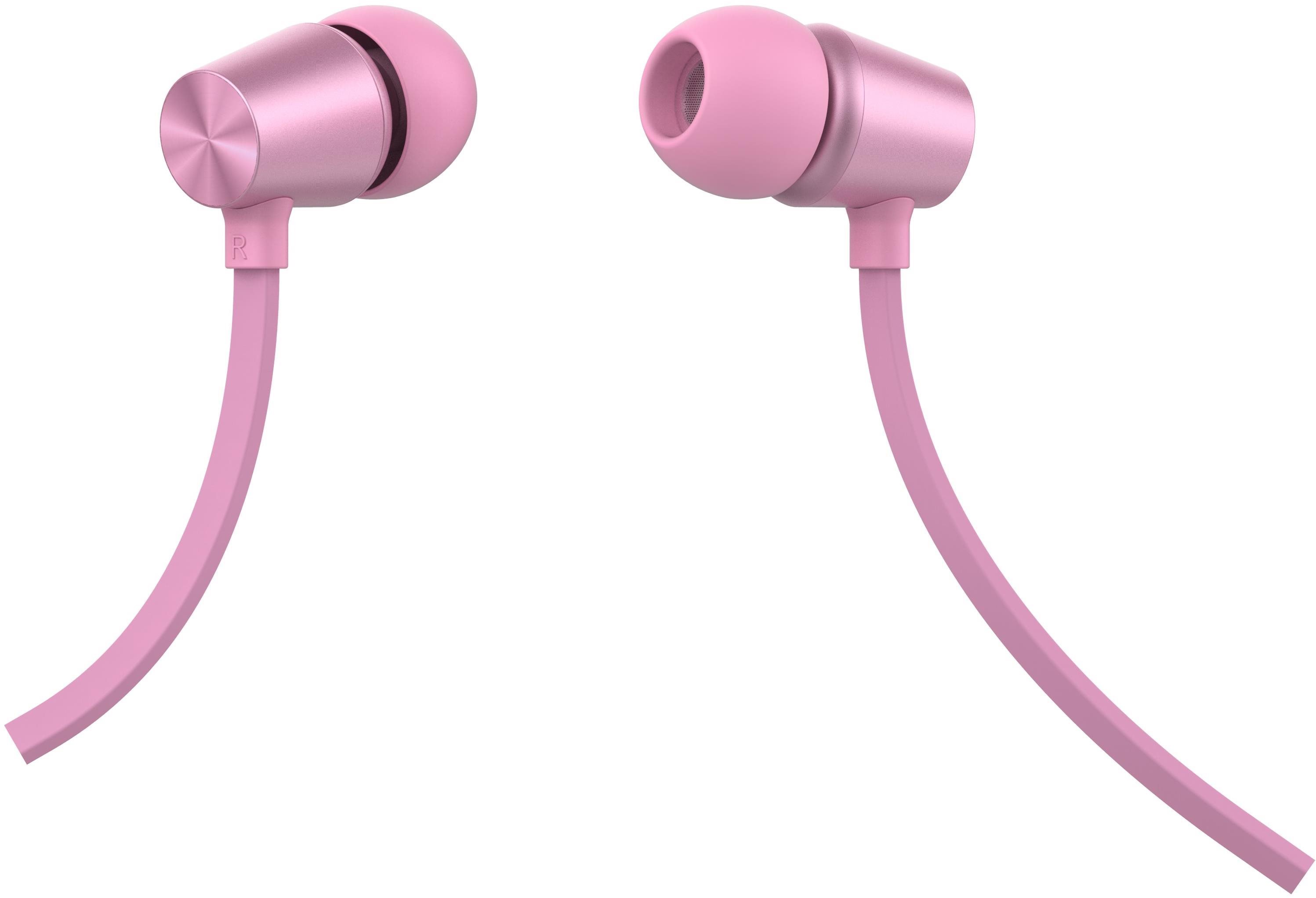 Headphones Swissten Earbuds Dynamic YS500, Pink/Gold Lateral view
