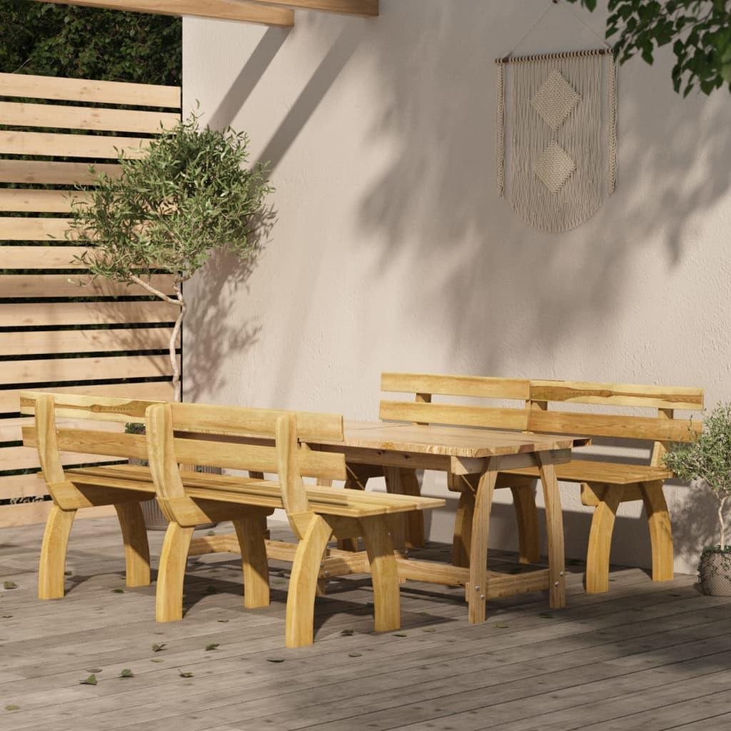 Záhradný nábytok 3-dielna záhradná jedálenská súprava impregnované borovicové drevo, 3096605 ...