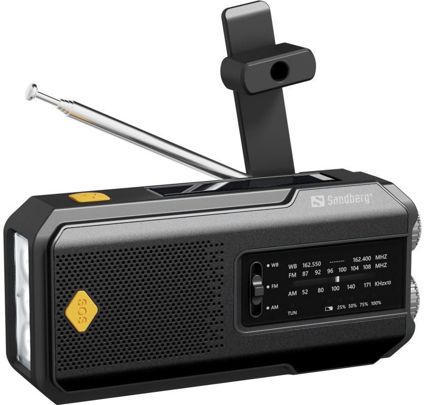 Radio Sandberg Surviovor All-in-1 2000 mAh, FM/AM radio with additional functions, black ...